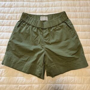 Everlane Women's High Waist Shorts - Olive Green
